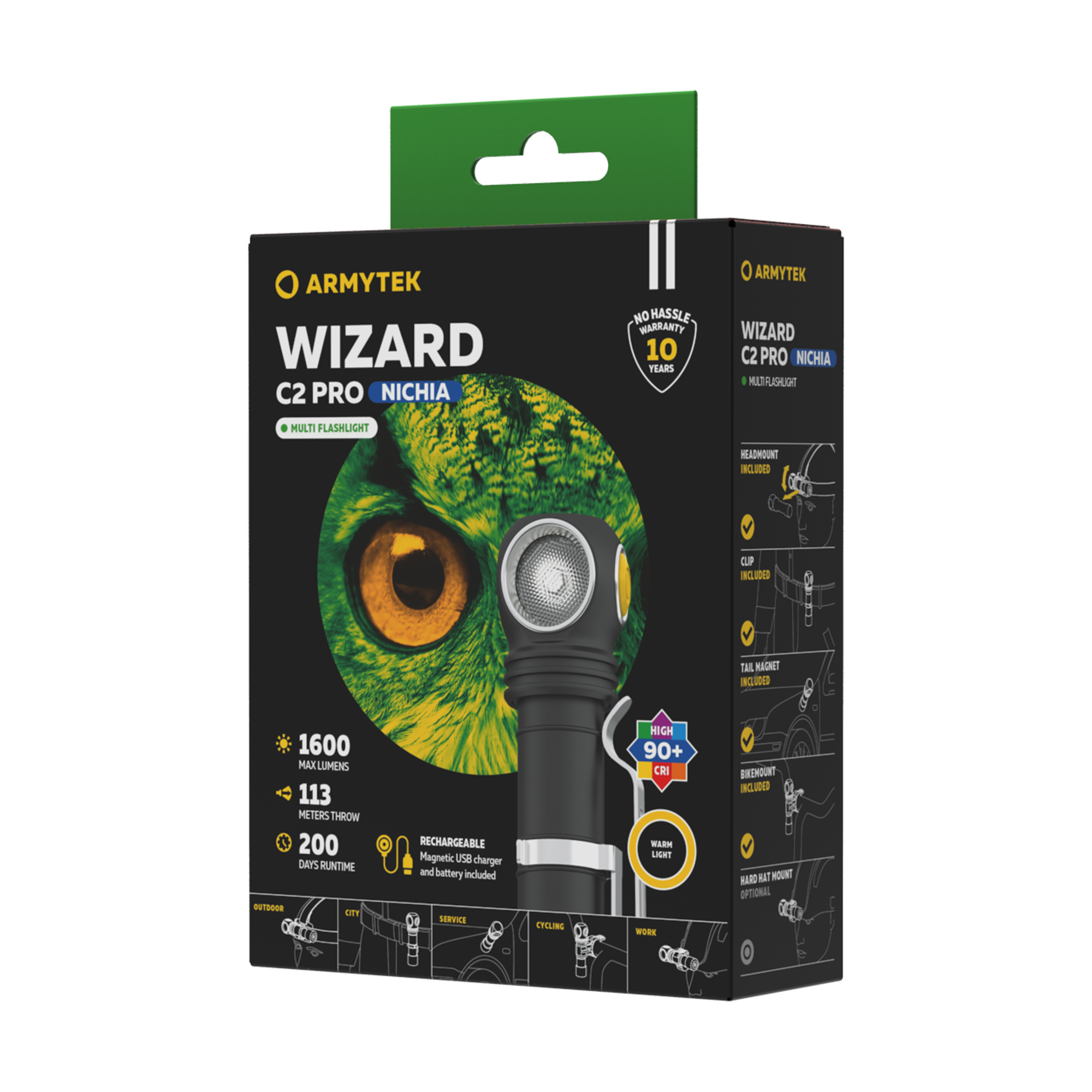 Armytek® Wizard C2 Pro Nichia Magnet USB Warm