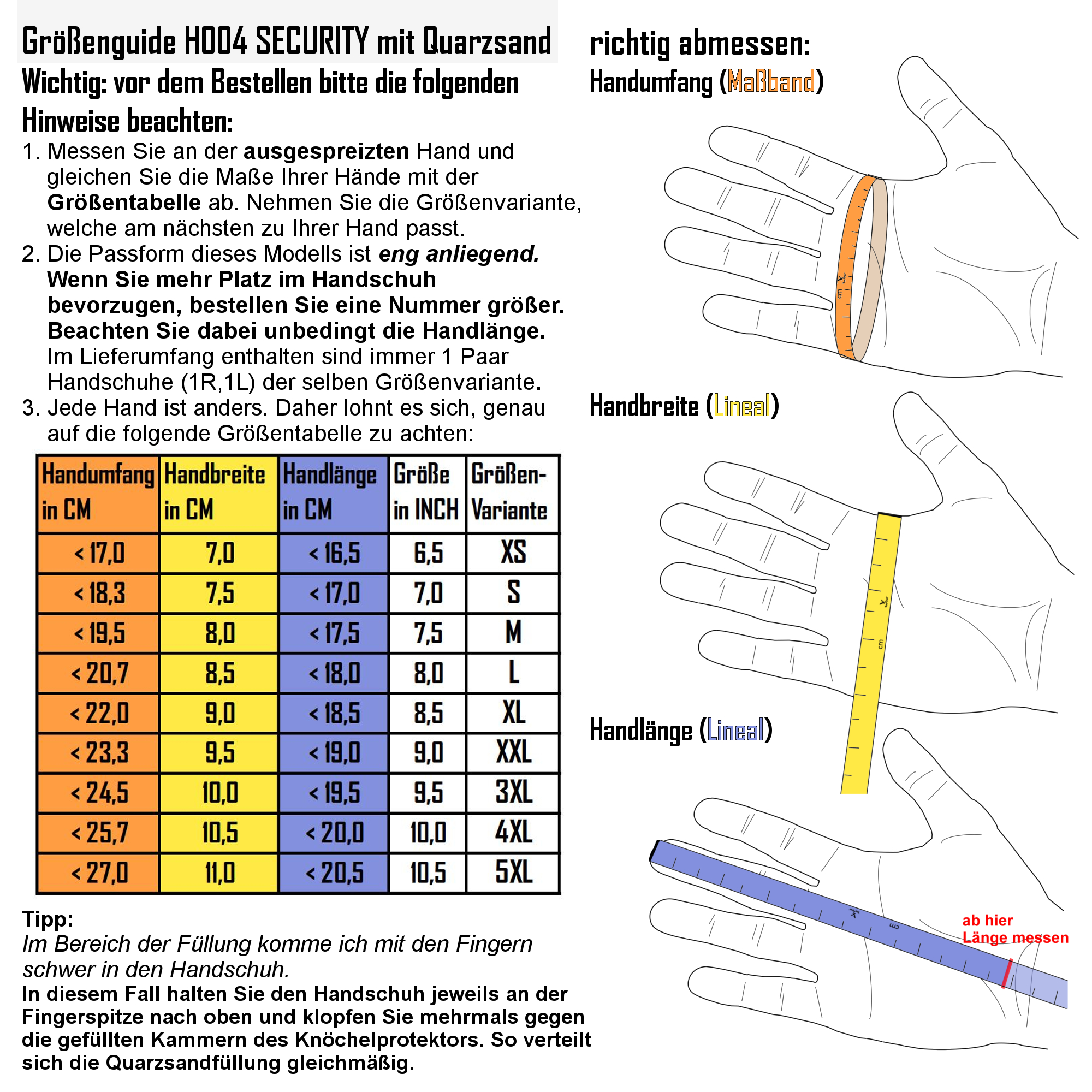 TacFirst® Einsatzhandschuhe H004 SECURITY Quarzsand schnitthemmend