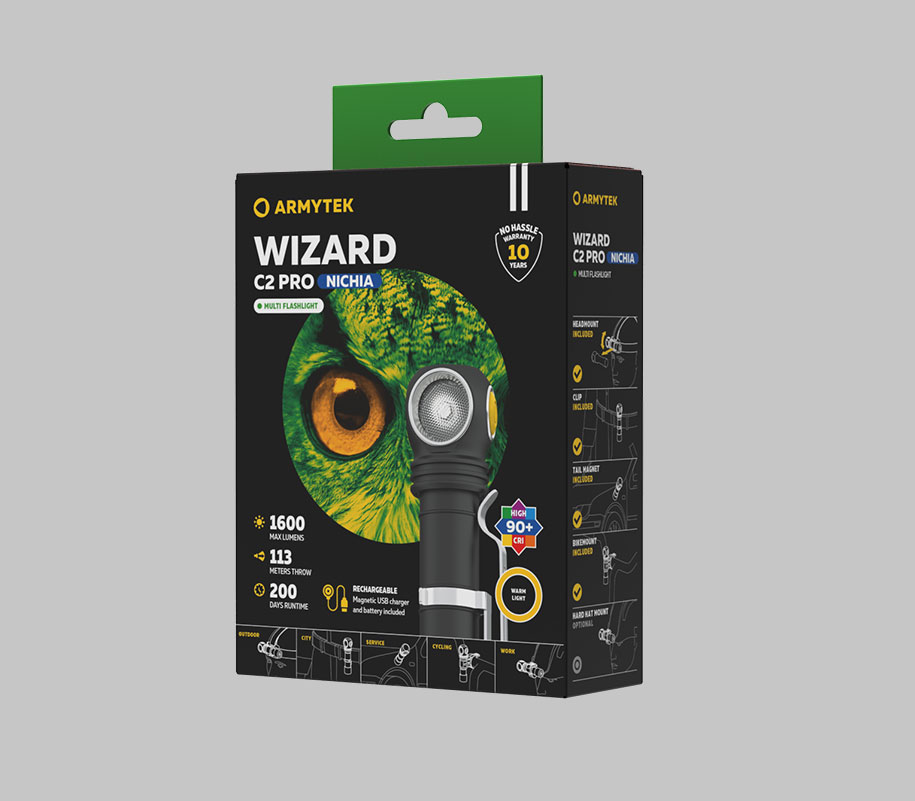 Armytek® Wizard C2 Pro Nichia Magnet USB Warm