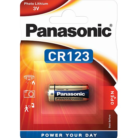 Lithium Batterie CR 123A Panasonic 3 Volt - 1,4 Ah