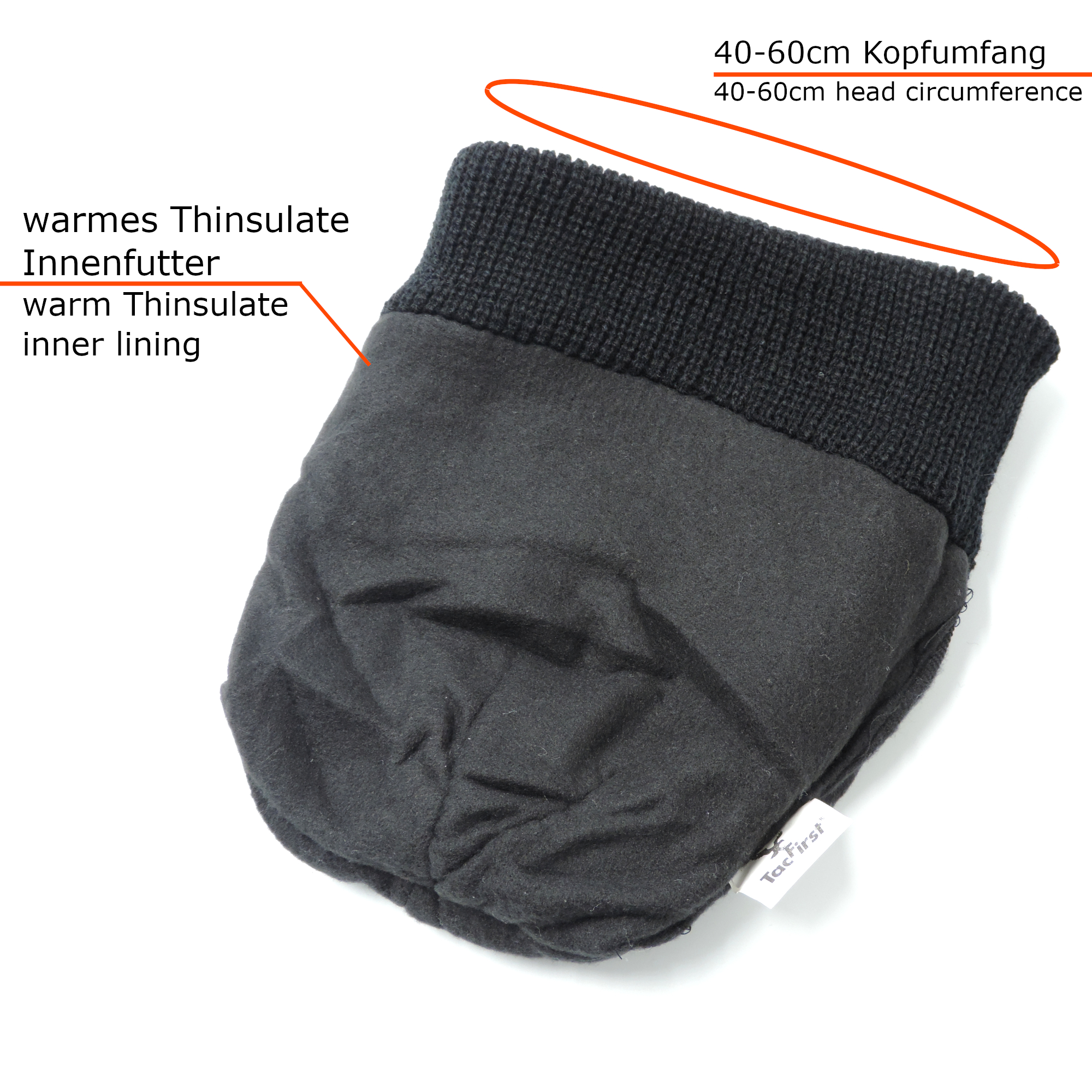 TacFirst® Thinsulate Mütze Schwarz