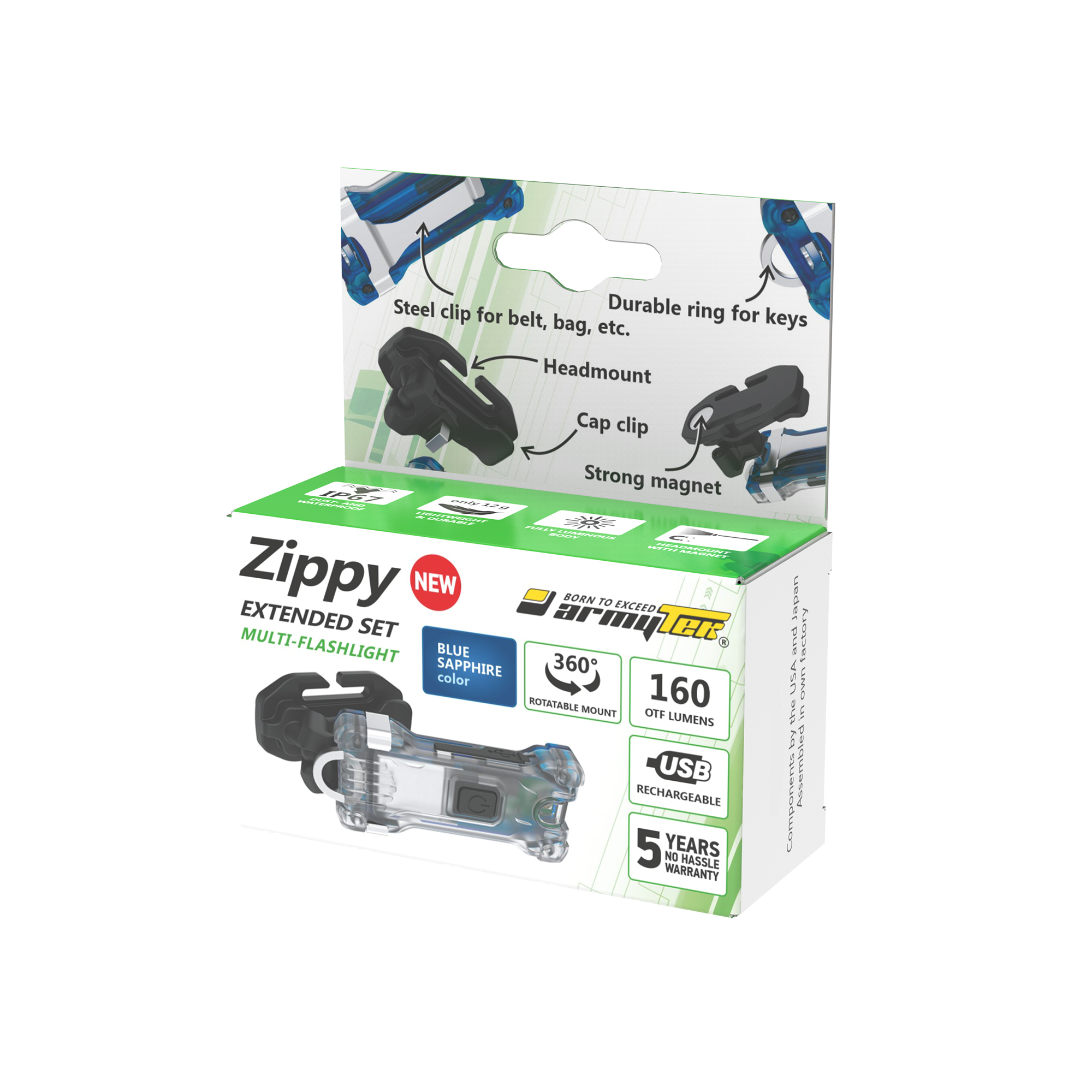 Armytek® Zippy Extended Set Blue